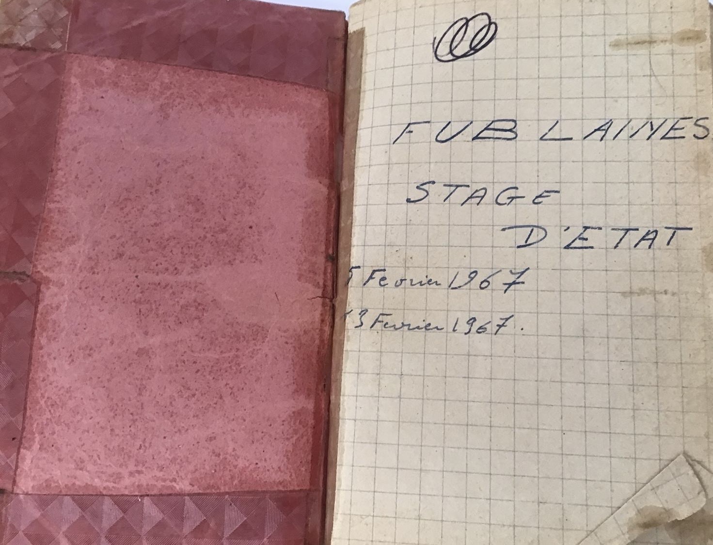 Carnet Richard Oukrat Fublaines Stage d'Etat 1967